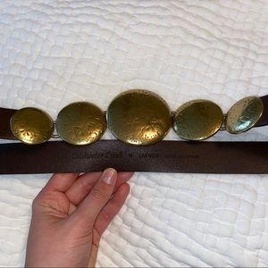 Coldwater Creek gold plate belt